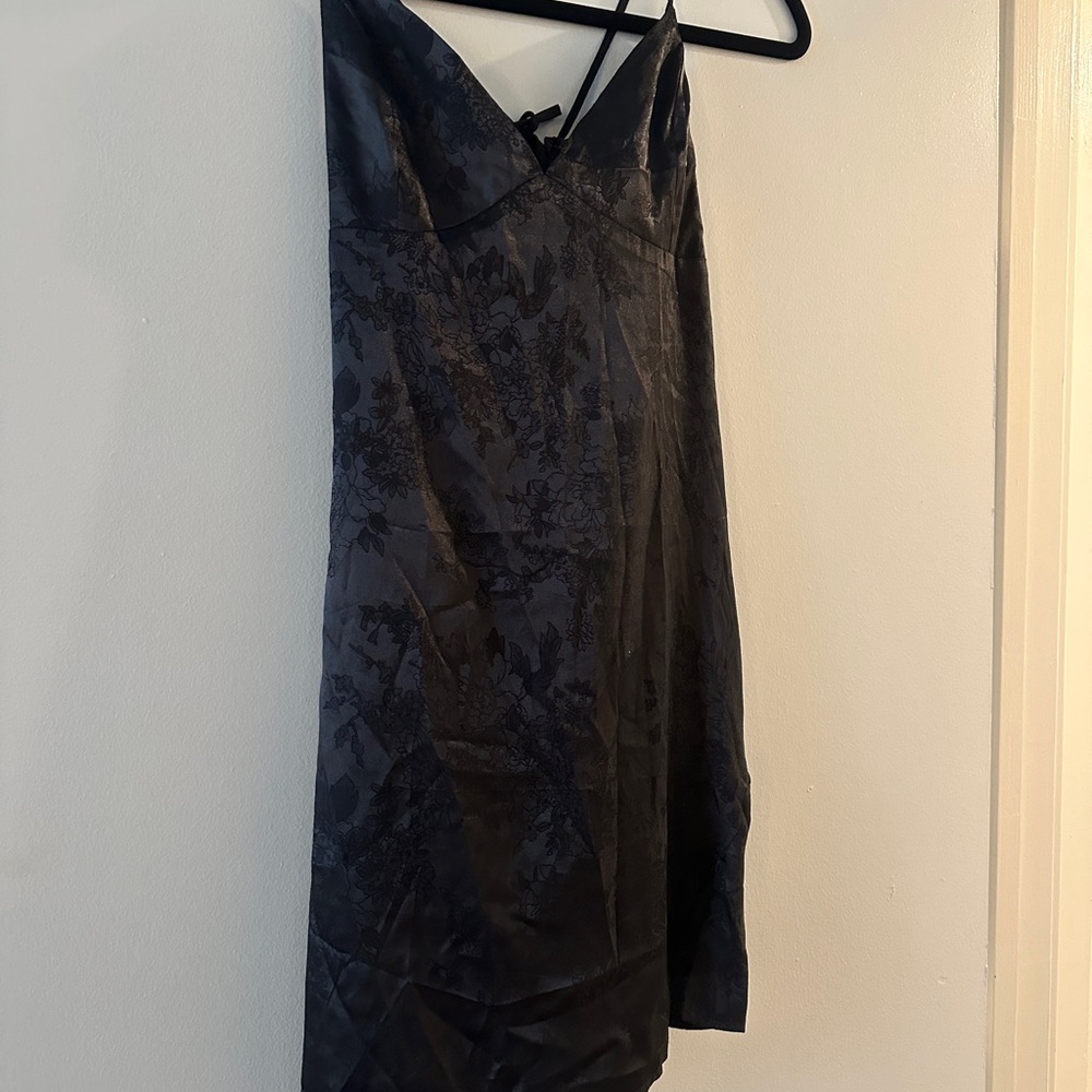 Elegant Satin Black Dress